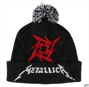 Buy Metallica Bobble Hat - Glitch Star Logo