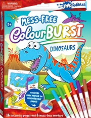Inkredibles Colour Burst Colouring: Dinosaurs | Hardback Book
