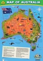 Wall Charts Map of Australia : School Zone Wall Chart | Paperback Book