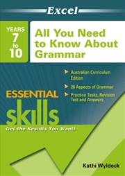 Buy Excel Essential Skills Workbook: All You Need to Know About Grammar Years 7-10