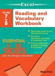 Excel Essential Skills: Reading and Vocabulary Workbook Years 7-8 | Paperback Book