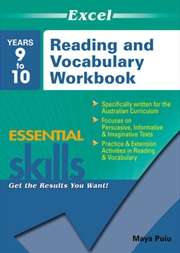 Excel Essential Skills: Reading and Vocabulary Workbook Years 9-10 | Paperback Book