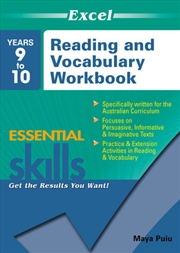 Buy Excel Essential Skills: Reading and Vocabulary Workbook Years 9-10
