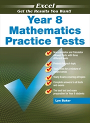 Excel Mathematics Practice Tests Year 8 | Paperback Book