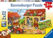 Ravensburger - Working on the Farm Puzzle 2x12 Piece | Merchandise