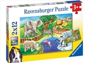 Buy Ravensburger - Animals In The Zoo Puzzle 2x12 Piece