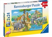 Ravensburger - Welcome to the Zoo Puzzle 2x24 Piece | Merchandise