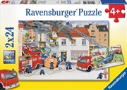 Ravensburger - Busy Fire Brigade Puzzle 2x24 Piece | Merchandise