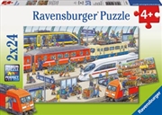 Busy Train Station 2x24 Piece Puzzle | Merchandise