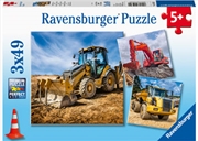 Digger At Work 3x49 Piece Puzzle | Merchandise