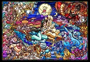 Aladdin Story Stained Glass 500 Piece Puzzle | Merchandise