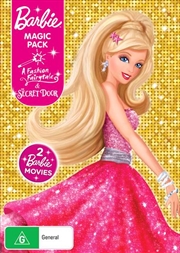 Barbie Magic Pack - Barbie A Fashion Fairytale / Barbie And The Secret Door | 2 On 1 With Necklace | DVD