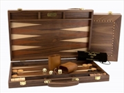 Walnut With Handle 18" Backgammon Set | Merchandise