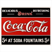 Coke 5c Retro Tin Sign | Merchandise