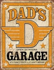 Dads Garage Tin Sign | Merchandise
