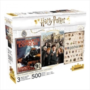 Buy Harry Potter - 3 x 500 Piece Puzzle Set