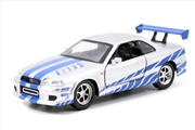 Buy Fast & Furious - 2002 Nissan Skyline GTR R34 Silver 1:32 Scale Hollywood Ride