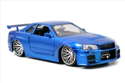 Buy Fast and Furious - '02 Nissan Skyline GT-R R34 1:24 Scale Hollywood Ride