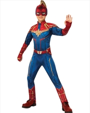 Captain Marvel Deluxe Hero Costume: Size 8-10 | Apparel