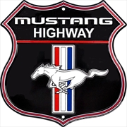 Mustang Hwy Large Die Cut Sign | Merchandise