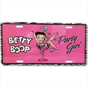Betty Boop Party Girl Metal License Plate | Merchandise