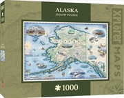 Masterpieces Puzzle Xplorer Maps Alaska Map Puzzle 1,000 pieces | Merchandise