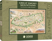 Masterpieces Puzzle Xplorer Maps Great Smoky Mountains National Park Map Puzzle 1,000 pieces | Merchandise