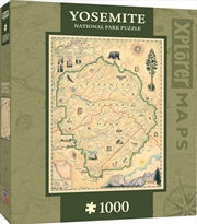 Masterpieces Puzzle Xplorer Maps Yosemite National Park Map Puzzle 1,000 pieces | Merchandise
