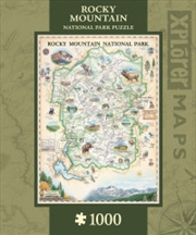 Masterpieces Puzzle Xplorer Maps Rocky Mountain National Park Puzzle 1,000 pieces | Merchandise