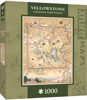 Masterpieces Puzzle Xplorer Maps Yellowstone National Park Map Puzzle 1,000 pieces | Merchandise