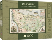 Masterpieces Puzzle Xplorer Maps Olympic National Park Map Puzzle 1,000 pieces | Merchandise