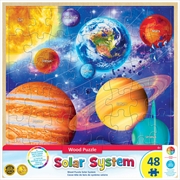 Masterpieces Puzzle Wood Fun Facts Solar System Puzzle 48 pieces | Merchandise