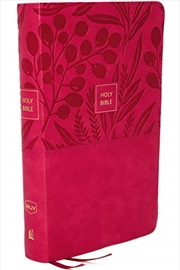 Buy NKJV, End-of-Verse Reference Bible, Personal Size Large Print, Leathersoft, Pink, Thumb Indexed, Red