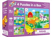 Buy Animals: 4 Puzzles In A Box - 18+Months