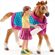 Buy Schleich Figure - Foal With Blanket