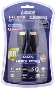 Buy Laser - Hdmi Cable V1.4 3m Gold 1080p