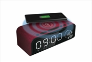 Buy Laser - Fabric Qi Wireless Charging Alarm With Bluetooth Speaker - Red