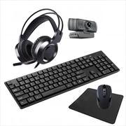 Buy 5 In 1 Wireless Keyboard Mouse Headset Webcam Combo