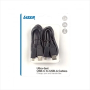 Buy USB Type C 3.1 to USB A 3.1 Cable Black - 2 Pack