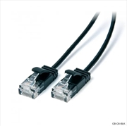 Buy 1m Ultra Slim Cat6 Network Cable Black