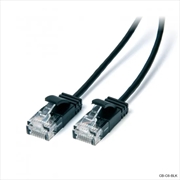 Buy 2m Ultra Slim Cat6 Network Cable Black