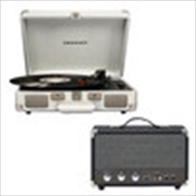 Crosley Cruiser Bluetooth Portable Turntable with Speaker - White Sands | Hardware Electrical