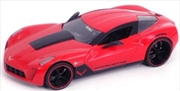 Big Time Muscle - Chevy Corvette Sray 2009 Red 1:24 Scale Diecast Vehicle | Merchandise