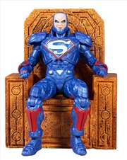 Buy Justice League: The Darkseid War - Lex Luthor Power Suit Blue with Throne 7" Action Figure