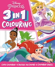 Disney Princess: 3 in 1 Colouring Book | Paperback Book