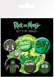 Rick and Morty Pickle Rick Badge 6 Pack | Merchandise