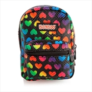 Buy Black Rainbow Hearts Mini Backpack