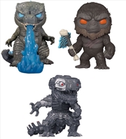 Buy Godzilla Vs Kong - Kong, Godzilla & Mechagodzilla US Exclusive Pop! 3-Pack [RS]