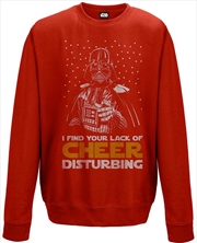 Star Wars Lack Of Cheer Red Crew Neck Sweater Unisex Size Small Jumper | Merchandise