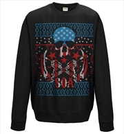 Buy Sons Of Anarchy Christmas Reaper Crew Neck Sweater Unisex Size X-Large Jumper